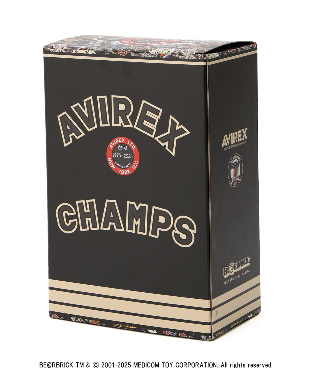 BE@RBRICK × AVIREX “50th VARSITY 100% & 400%”が2025年 11/22 発売 (ベアブリック アビレックス)