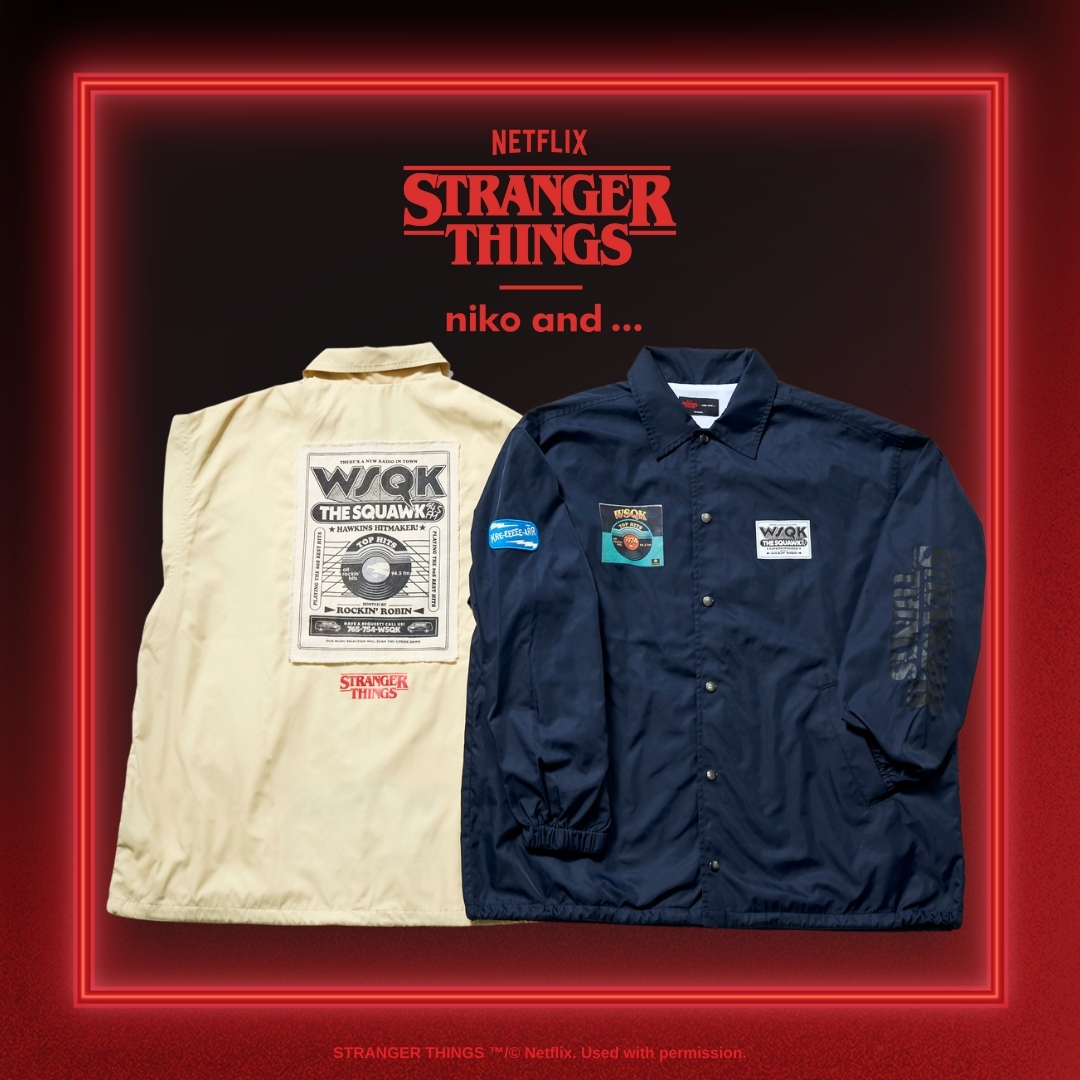 Netflix シリーズ「ストレンジャー・シングス 未知の世界」× niko and … コラボ第2弾が2026年 1/1 発売 (ネットフリックス STRANGER THINGS ニコアンド)