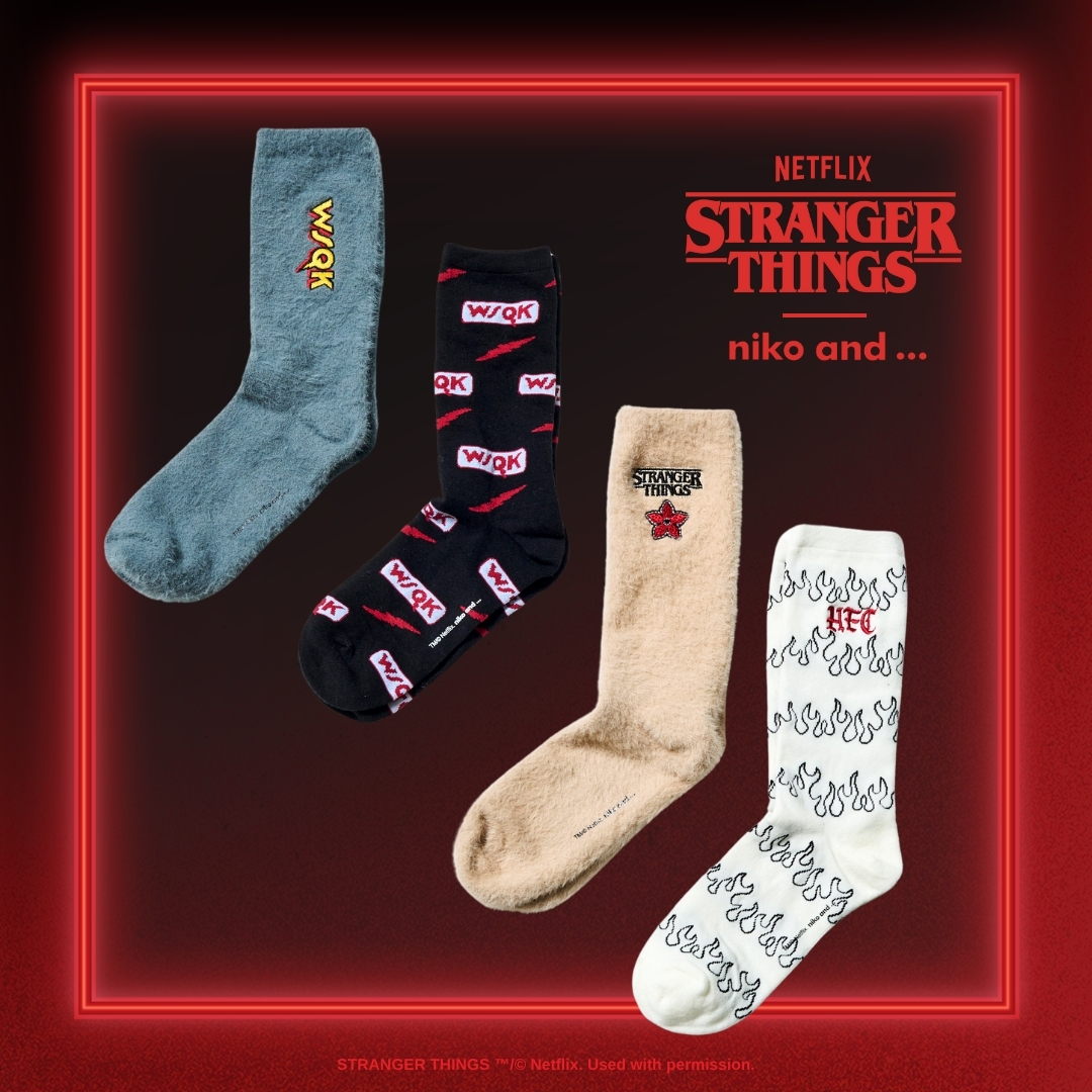 Netflix シリーズ「ストレンジャー・シングス 未知の世界」× niko and … コラボ第2弾が2026年 1/1 発売 (ネットフリックス STRANGER THINGS ニコアンド)