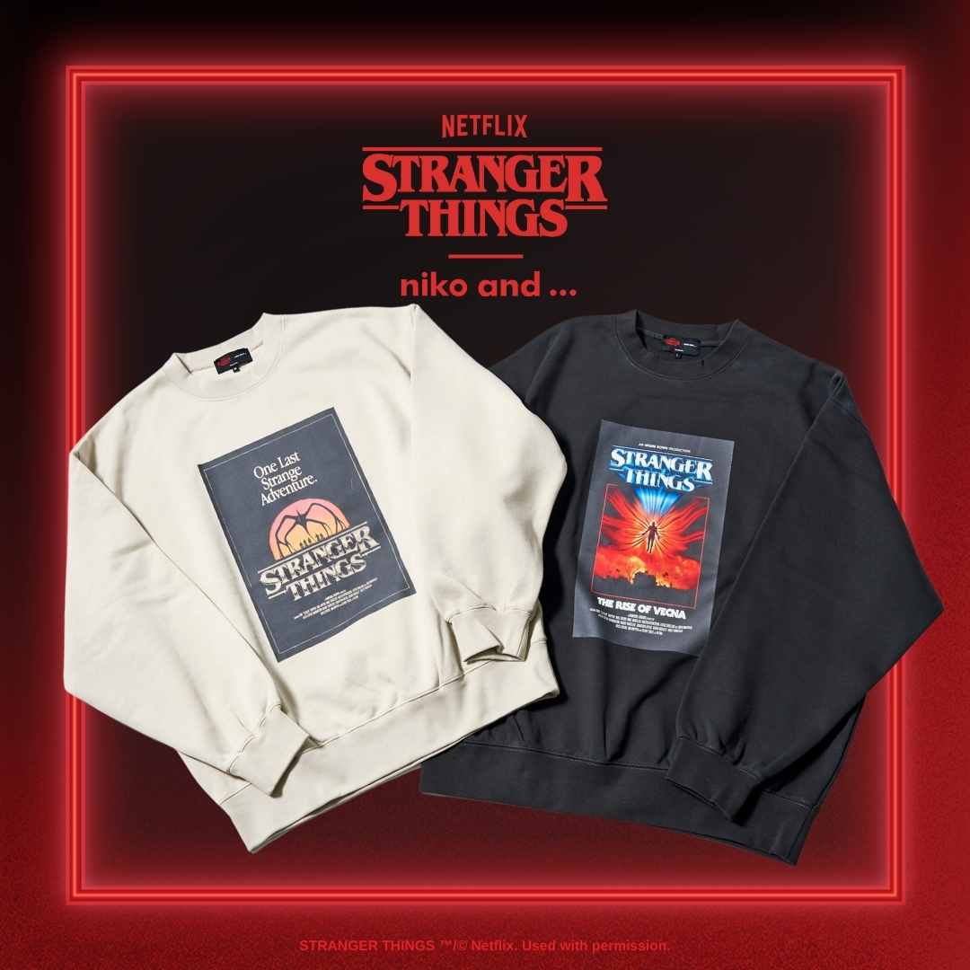 Netflix シリーズ「ストレンジャー・シングス 未知の世界」× niko and … コラボ第2弾が2026年 1/1 発売 (ネットフリックス STRANGER THINGS ニコアンド)