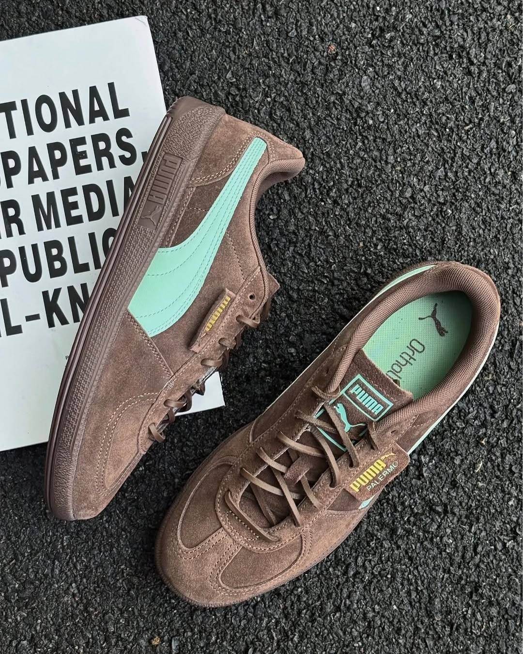 【2025年 発売】PUMA PALERMO “Mint Brown” (プーマ パレルモ) [406464-01]