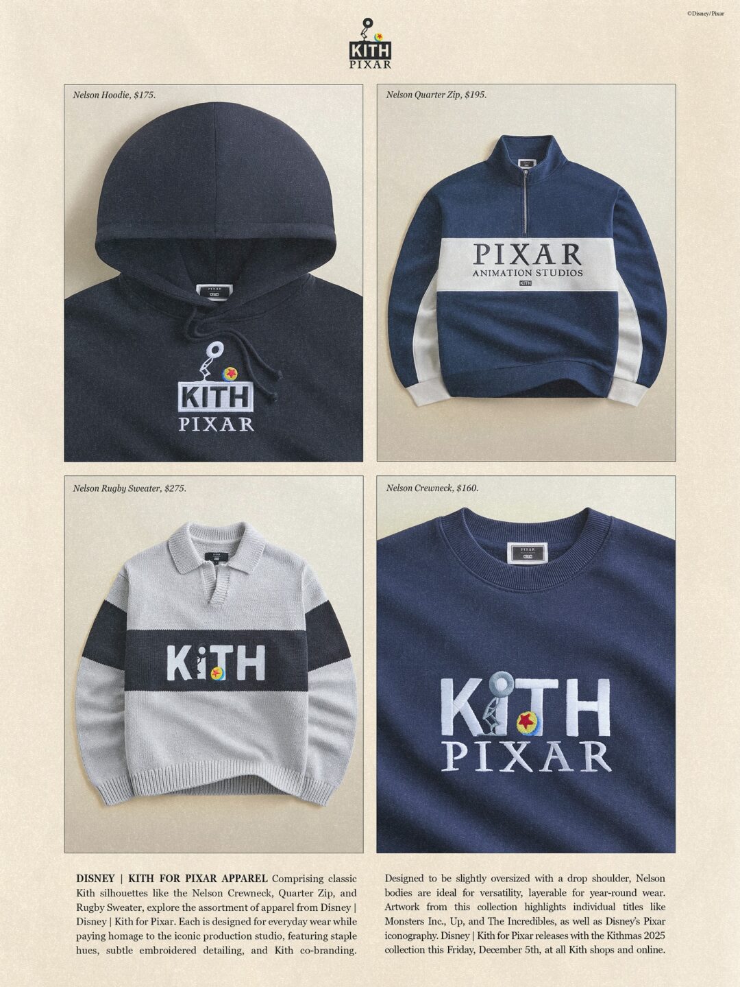 【2025年 12/5 & 12/12 発売】KITH x PIXAR コラボコレクション (キス ピクサー COLLECTION)