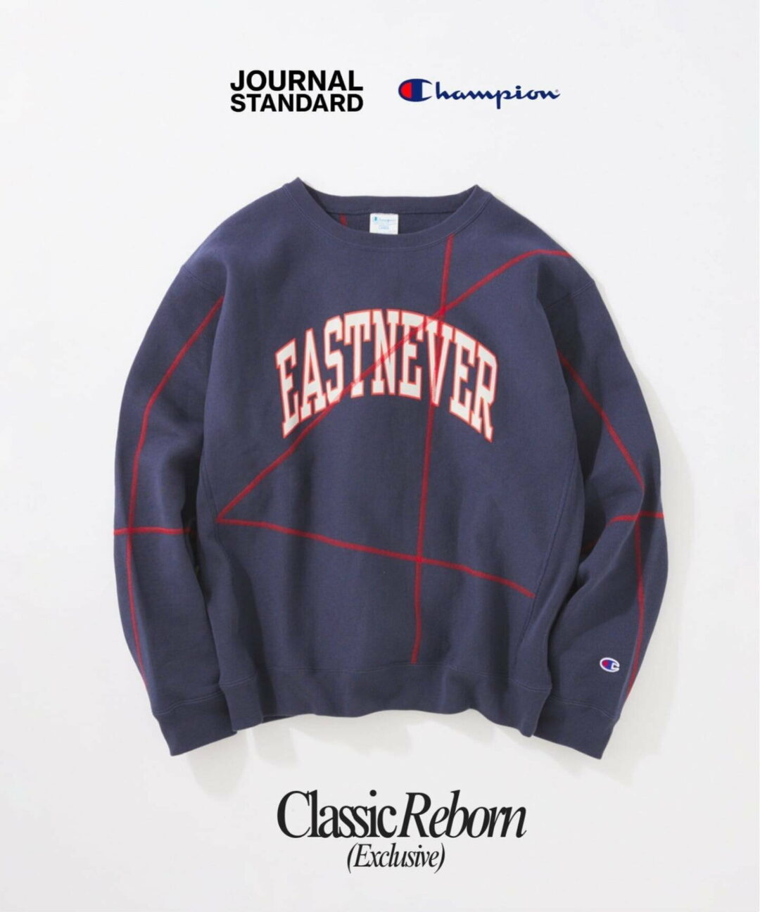 Champion × JOURNAL STANDARD relume 2025 FW 別注 ”ステッチ プリント スウェット”が2026年 1月上旬 発売 (チャンピオン ジャーナルスタンダード)