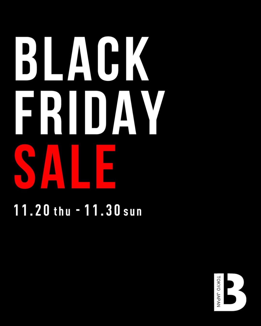 【ブラックフライデー 2025】BILLY’S ENTにて「BLACK FRIDAY」が12/1 23/59まで開催 (ビリーズ セール SALE)