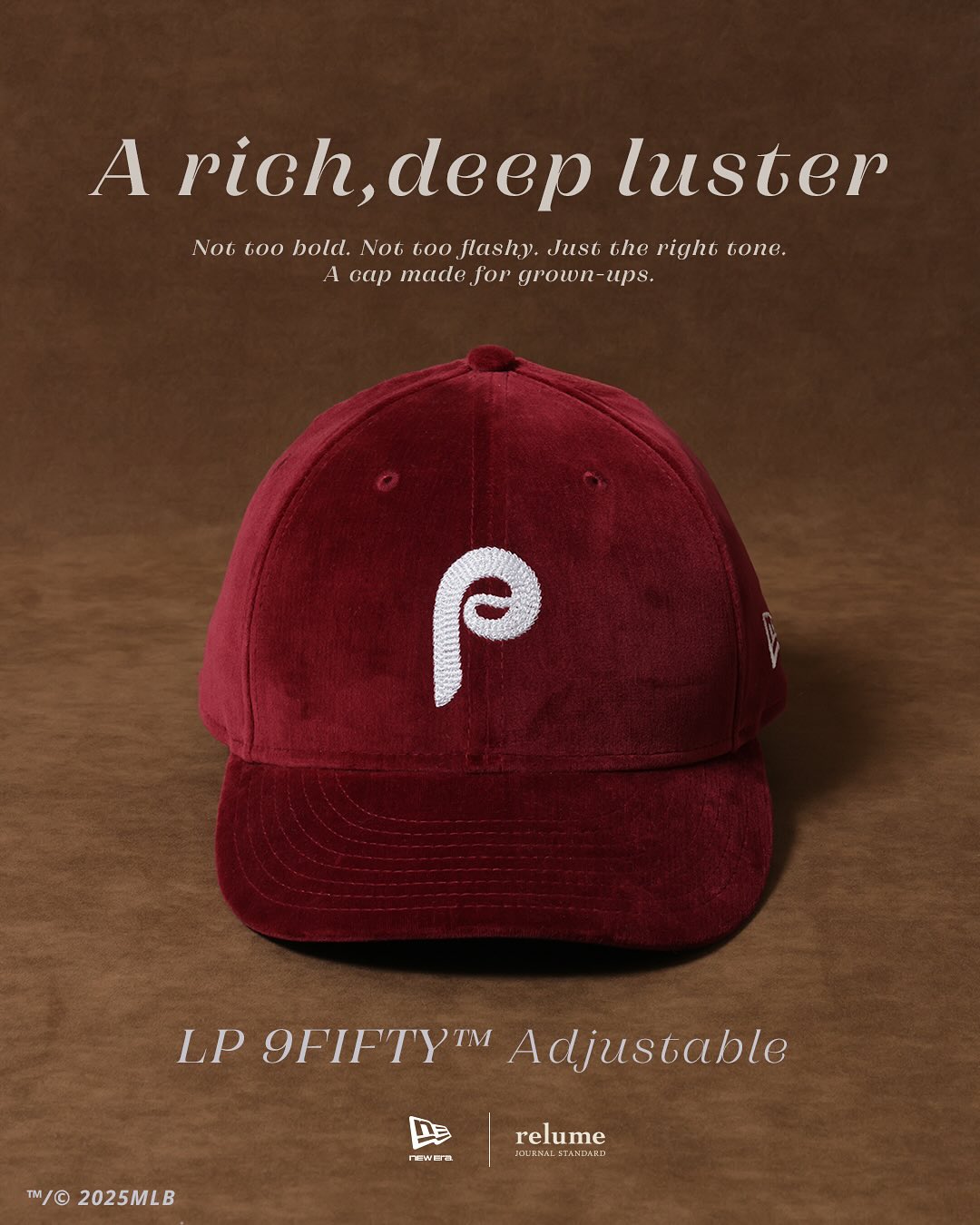 JOURNAL STANDARD relume × New Era 2025 FW 別注 “LP950 PHIPHI VELVET”が12月中旬 発売 (ジャーナルスタンダード ニューエラ)