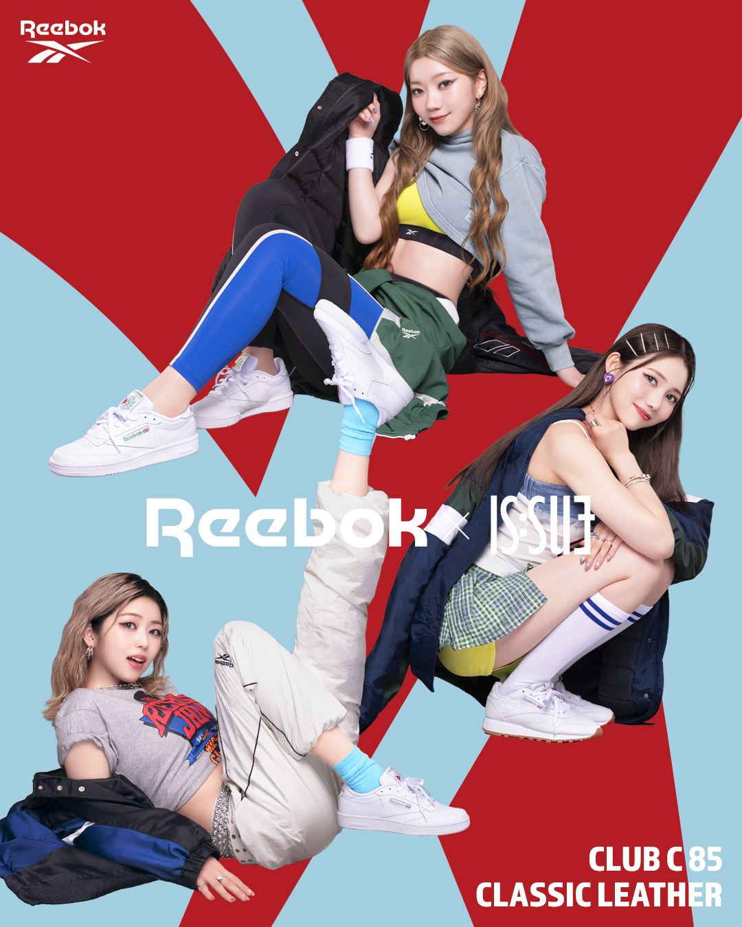 REEBOK × IS:SUE 2025 AW アンバサダーの2ndビジュアルが公開!「CLUB C 85」「CLASSIC LEATHER」を着用 (リーボック イッシュ)