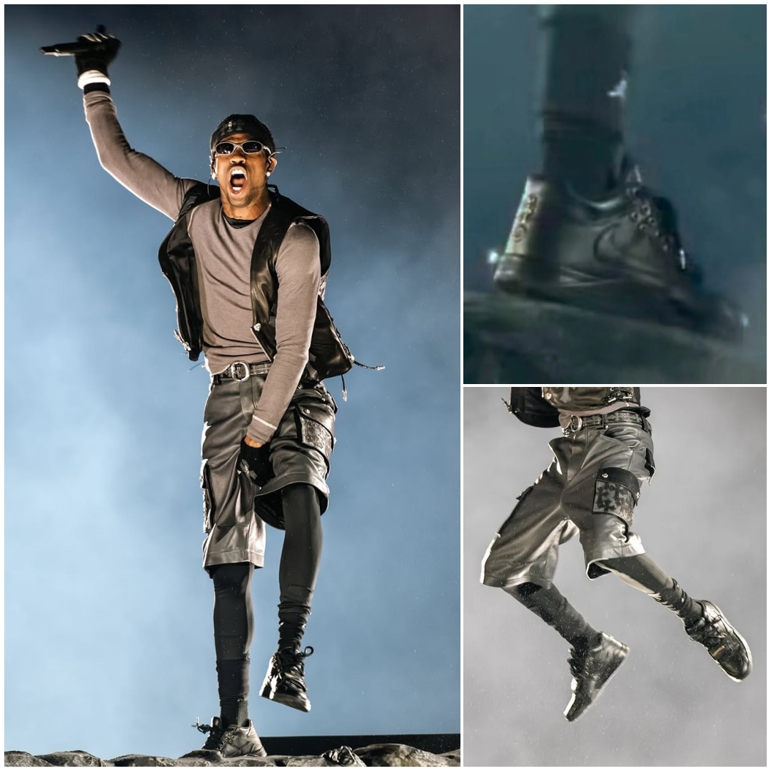 Travis ScottがChrome Hearts × NIKE JORDAN JUMPMAN JACKを着用 (トラヴィス・スコット クロムハーツ ナイキ ジョーダン ジャンプマンジャック トレーナー)