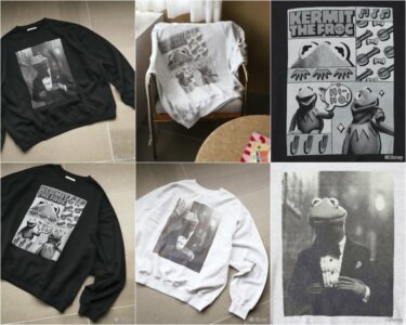 『カーミット・ザ・フロッグ』グラフィックプリントが目を引くクルーネックスウェットが発売 (The Muppets KERMIT THE FROG)