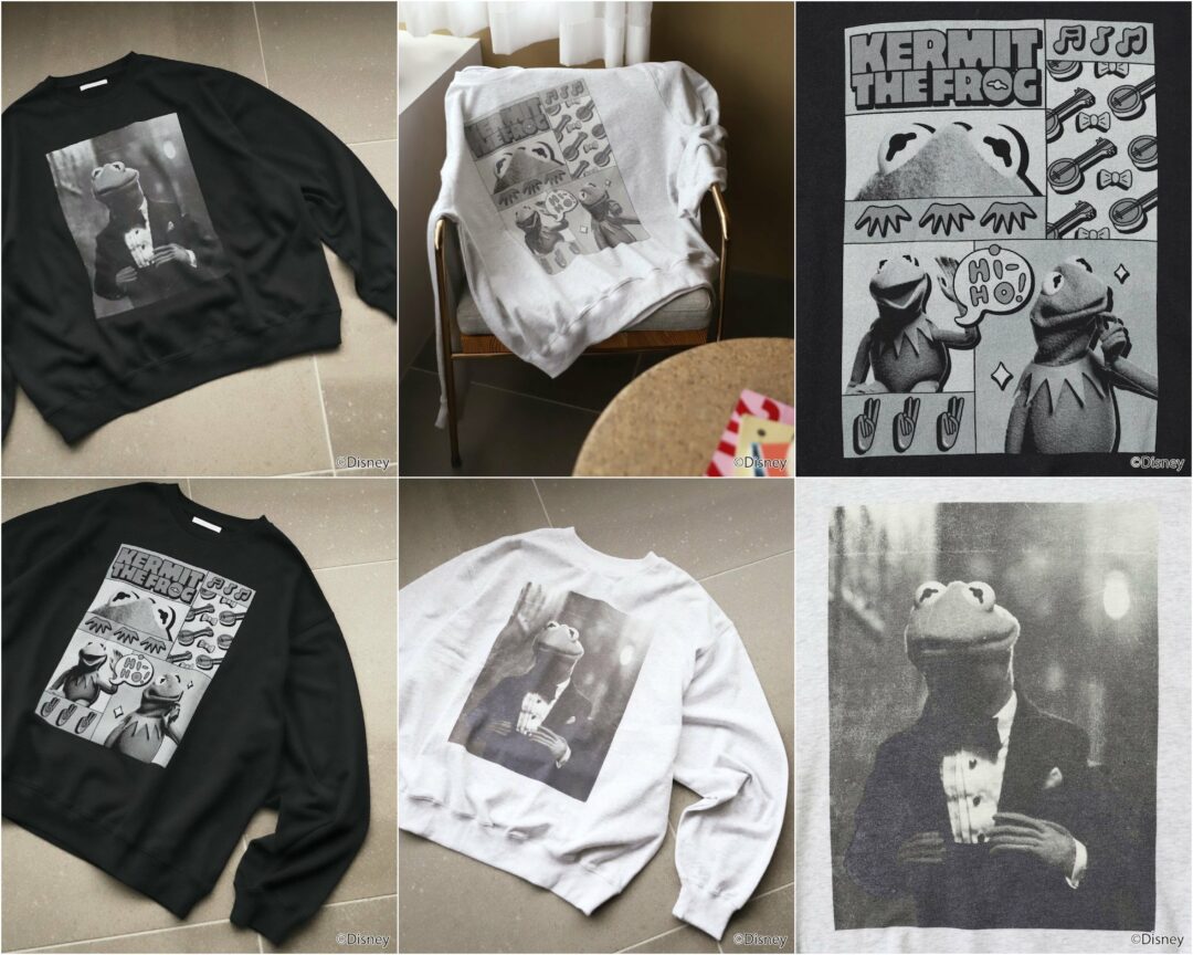 『カーミット・ザ・フロッグ』グラフィックプリントが目を引くクルーネックスウェットが発売 (The Muppets KERMIT THE FROG)