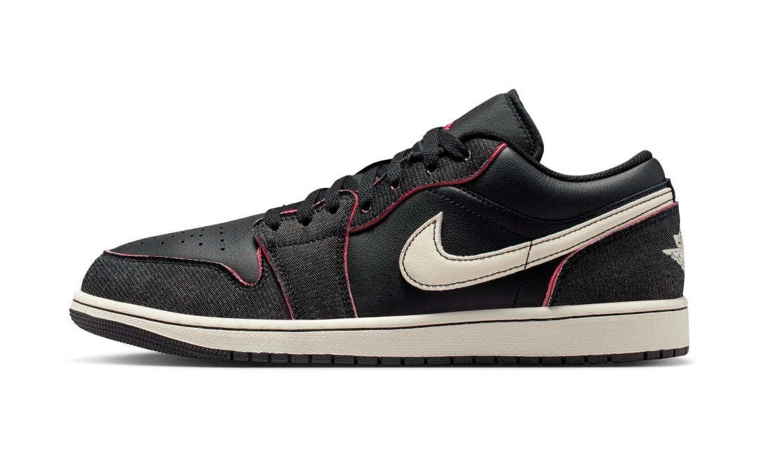 【2025年 12/29 発売】NIKE AIR JORDAN 1 LOW “Black Denim//Racer Pink” (ナイキ エア ジョーダン ロー “ブラックデニム/ピンク”) [IR0842-010]