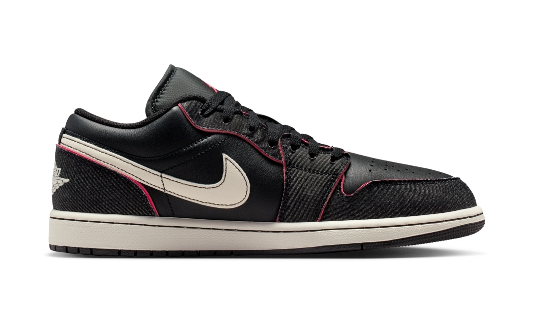 【2025年 12/29 発売】NIKE AIR JORDAN 1 LOW “Black Denim//Racer Pink” (ナイキ エア ジョーダン ロー “ブラックデニム/ピンク”) [IR0842-010]