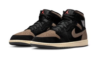 【2026年 春 発売予定】NIKE AIR JORDAN 1 MID “Black/Light Wild Mango/Olive Grey” (ナイキ エア ジョーダン ミッド “ブラック/ライトワイルドマンゴー/オリーブグレー”) [IB7110-002]