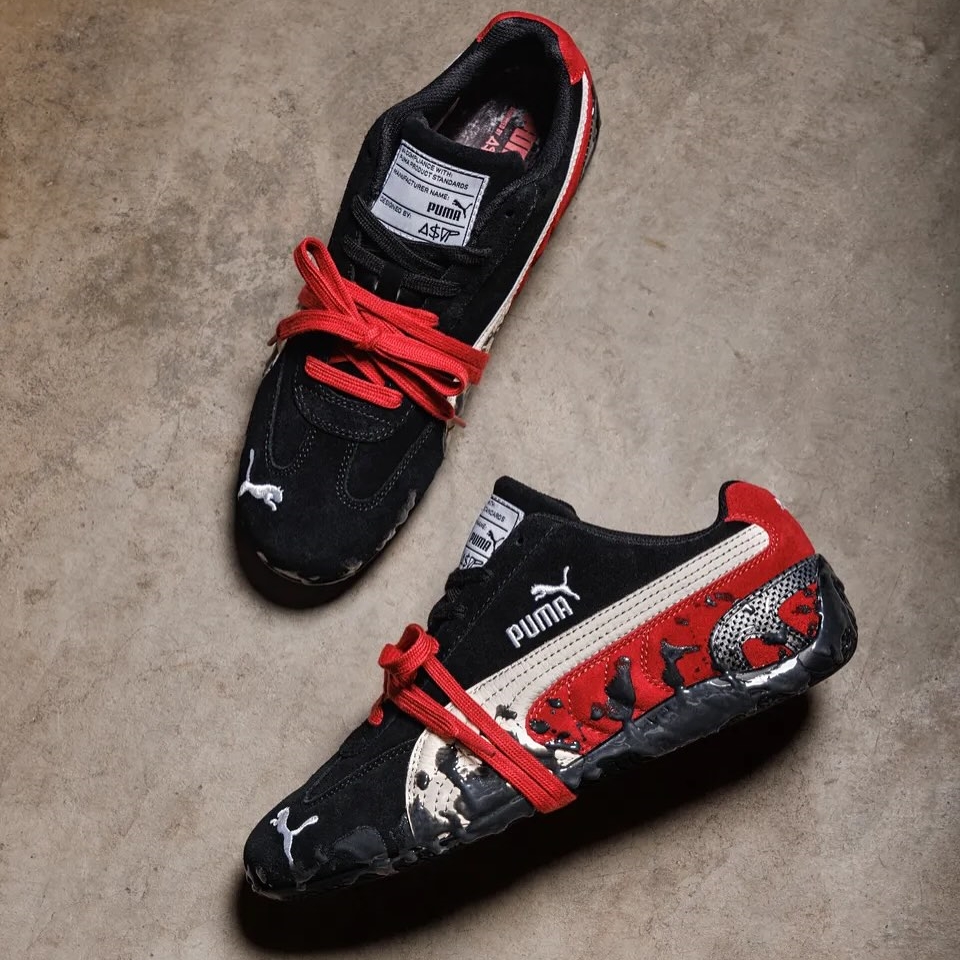 【2025年 11/21 発売予定】PUMA × A$AP ROCKY SPEEDCAT “Black/Red Rhythm/Frosted Ivory” (プーマ エイサップ・ロッキー スピードキャット) [408519-01]