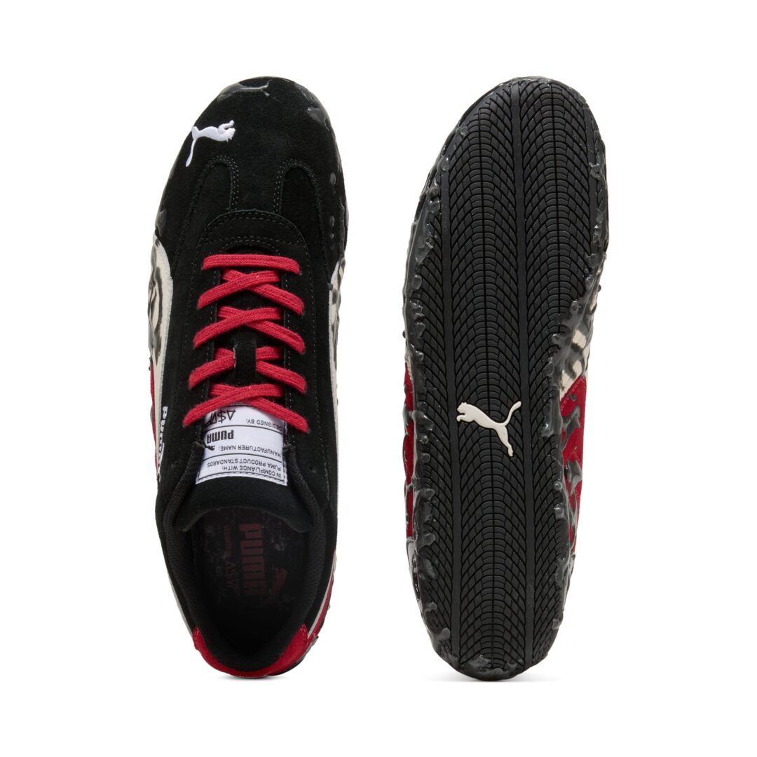 【2025年 11/21 発売予定】PUMA × A$AP ROCKY SPEEDCAT “Black/Red Rhythm/Frosted Ivory” (プーマ エイサップ・ロッキー スピードキャット) [408519-01]