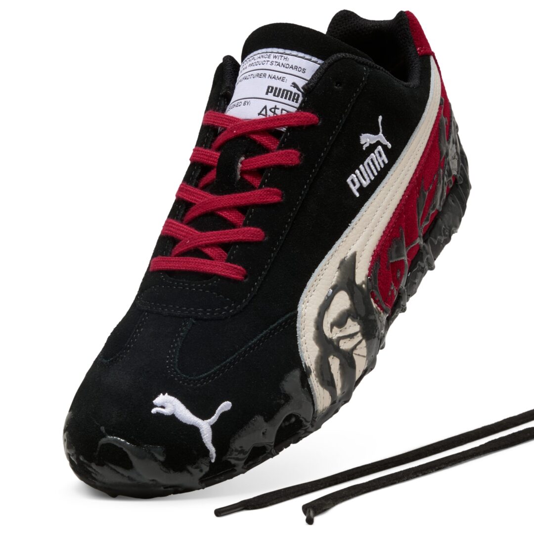 【2025年 11/21 発売予定】PUMA × A$AP ROCKY SPEEDCAT “Black/Red Rhythm/Frosted Ivory” (プーマ エイサップ・ロッキー スピードキャット) [408519-01]