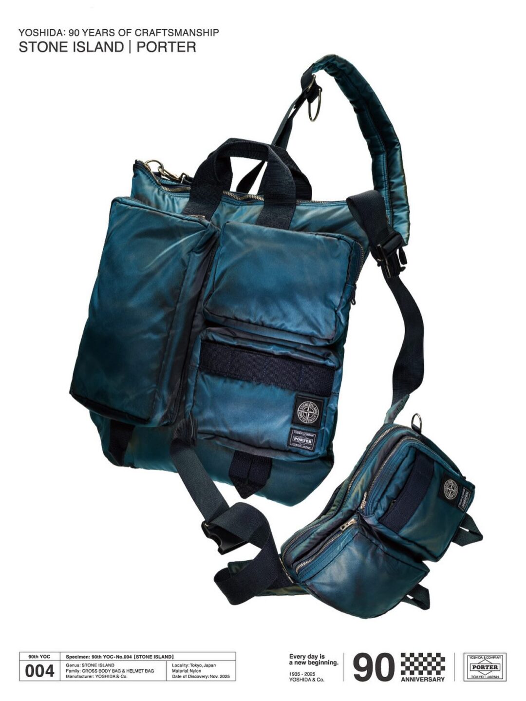 Stone Island × PORTER コラボアイテムが2025年 11/14 発売 (ストーンアイランド ポーター)
