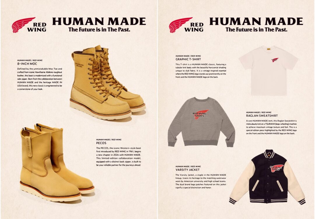 HUMAN MADE × RED WING コラボアイテムが近日発売 (ヒューマンメイド レッドウィング)