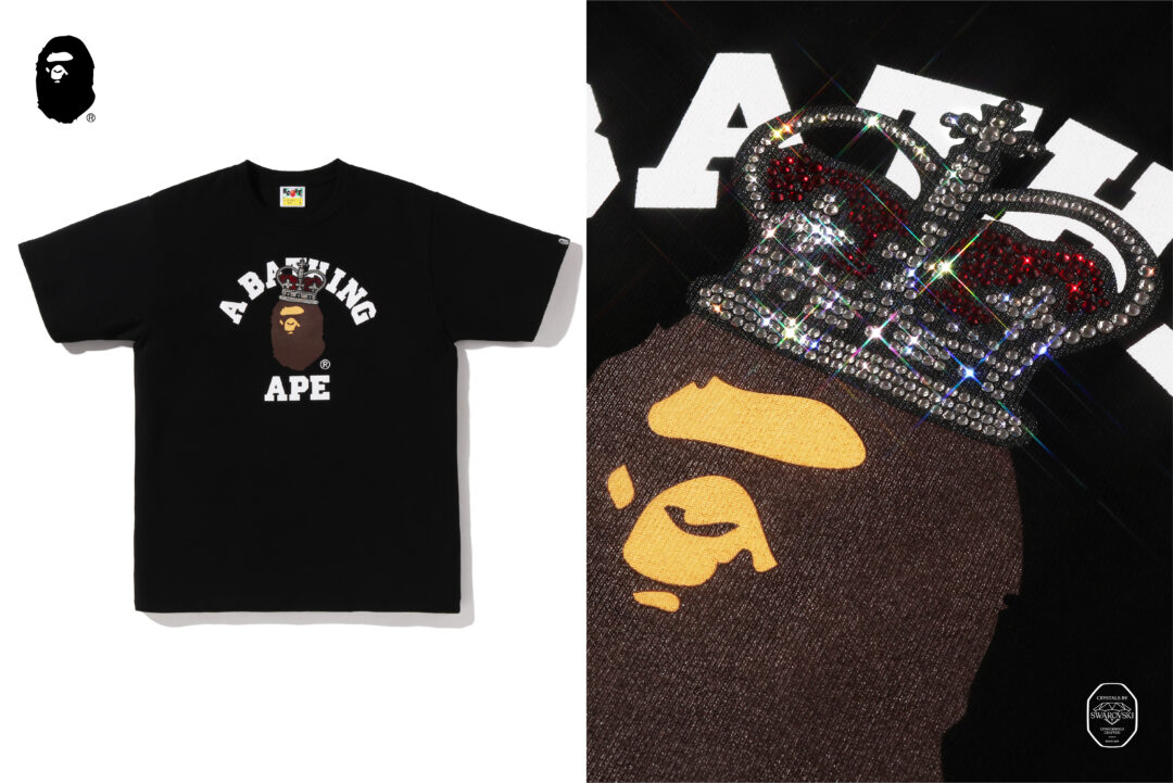 A BATHING APE × Swarovski 130周年を祝して両ブランドのパートナーシップを象徴する特別コラボレーションが2025年 12/6 発売 (ア ベイシング エイプ スワロフスキー)