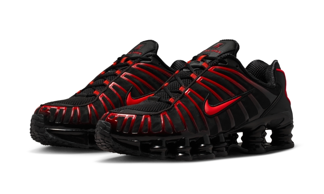 【2025年 12/15 発売】NIKE SHOX TL “Black/Light Crimson” (ナイキ ショックス TL “ブラック/ライトクリムゾン”) [AV3595-016]