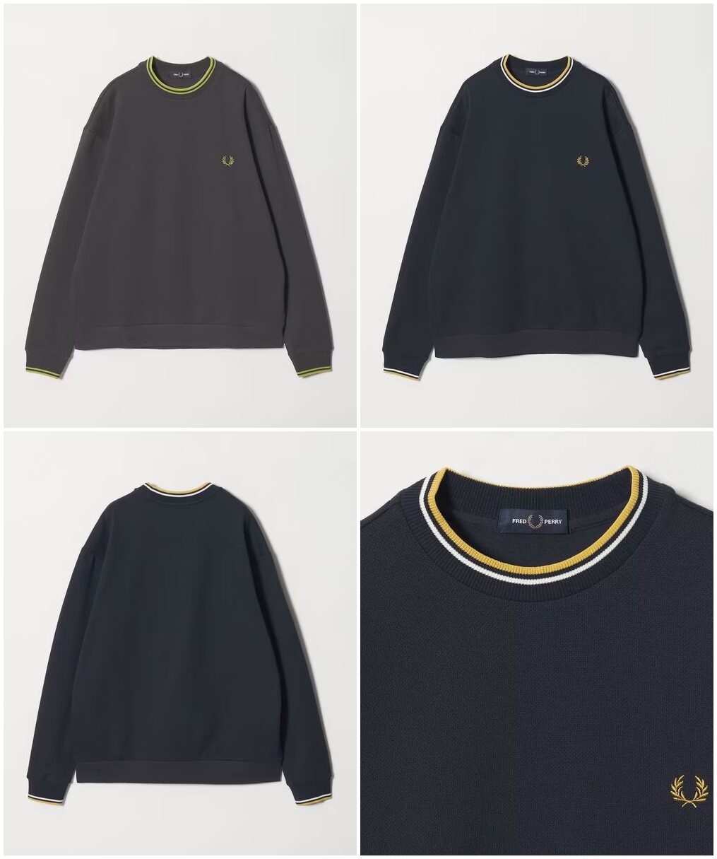 BEAUTY&YOUTH × FRED PERRY 2025 FW 別注 “ツインティップ クルーネック スウェット”が12月下旬 発売 (ビューティアンドユース フレッドペリー)