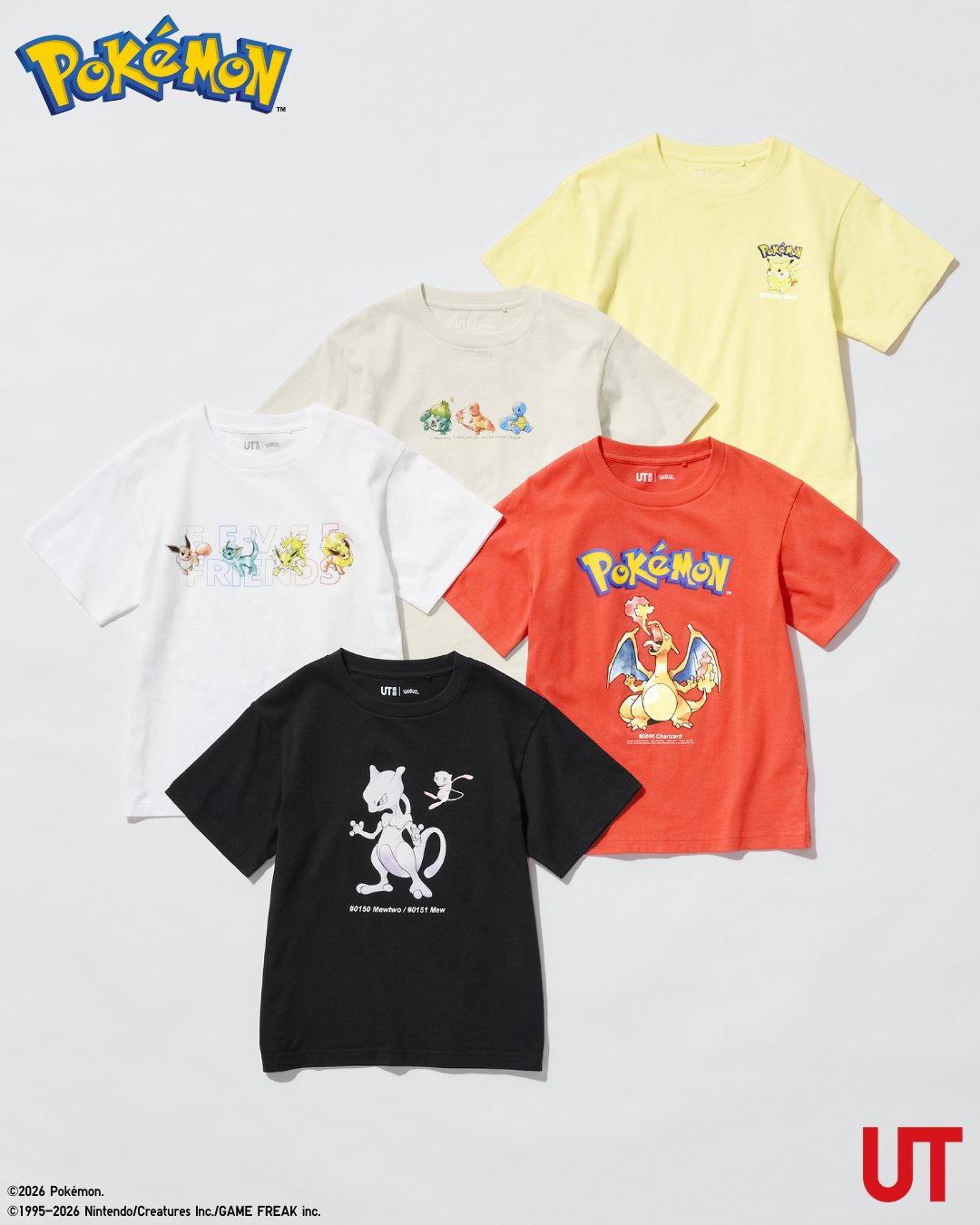 ポケモン初代作品 × ユニクロ UT 最新コラボが2026年 3月下旬 発売 (Pokemon UNIQLO)