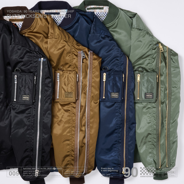 PORTER × BUZZ RICKSON'S 創業90周年記念コラボが2025年 12/24 発売 (ポーター バズリクソンズ YOSHIDA & Co. 90th Anniversary Project 009)