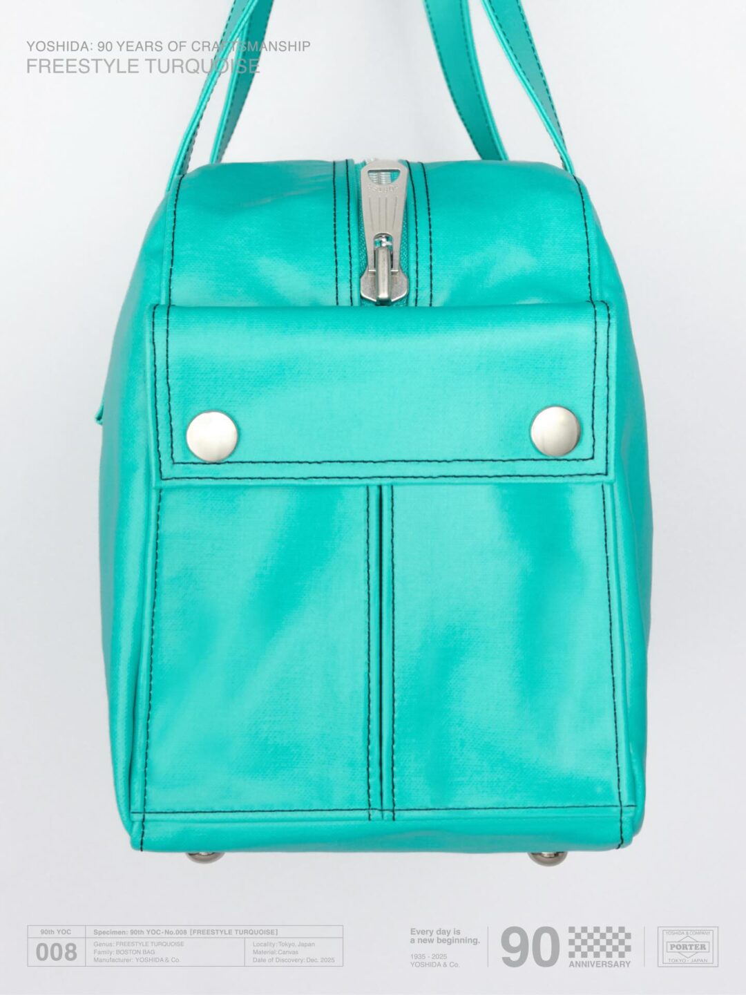 吉田カバン創業90周年記念 PORTER FREE STYLEシリーズ 限定カラー「TURQUOISE」が2025年 12/17 数量限定発売 (ポーター YOSHIDA & Co. 90th Anniversary Project 008)