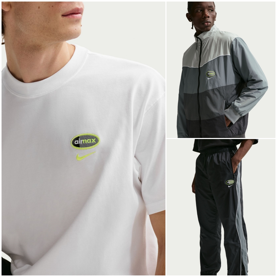 【2025年 12/14 発売】NIKE AIR MAX 95 "Woven Jacket & Pants & S/S Tee" (ナイキ エア マックス ウーブンジャケット パンツ) [IO3151-010/IO3151-100/IO3153-010/IO3153-060/IO3152-010/IO3152-060]