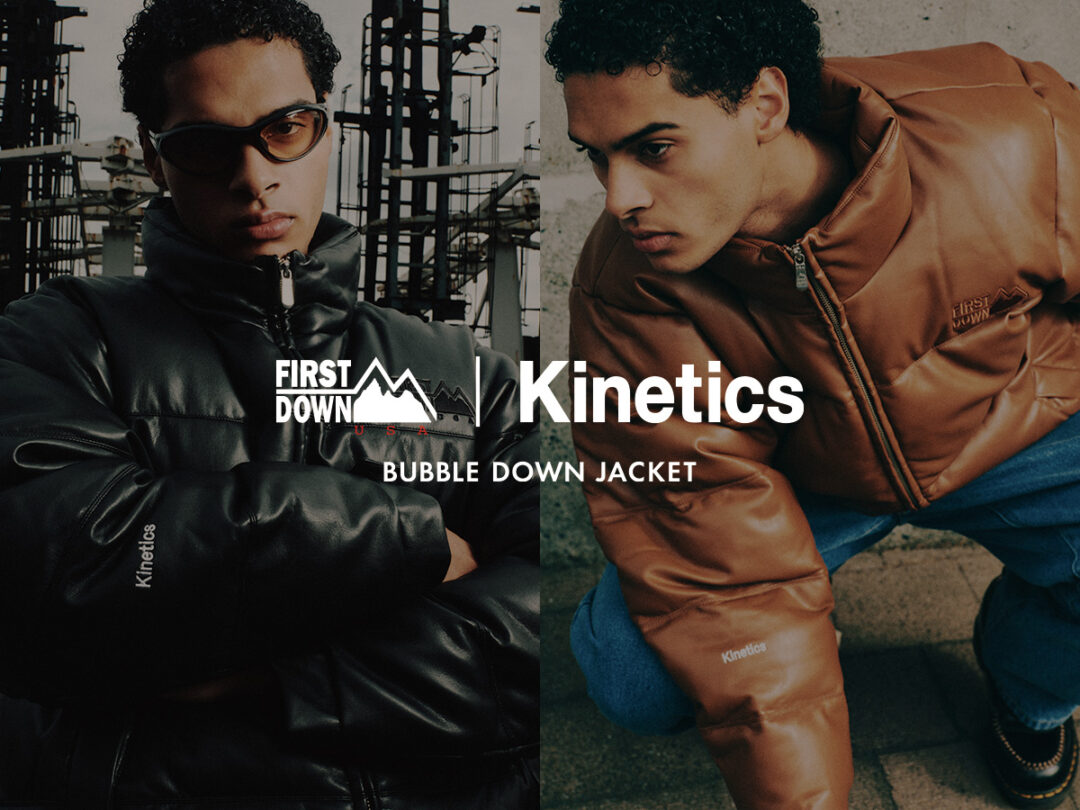 Kinetics × FIRST DOWN “BUBBLE DOWN JKT COLOR LETHER”が発売 (キネティクス ファーストダウン)