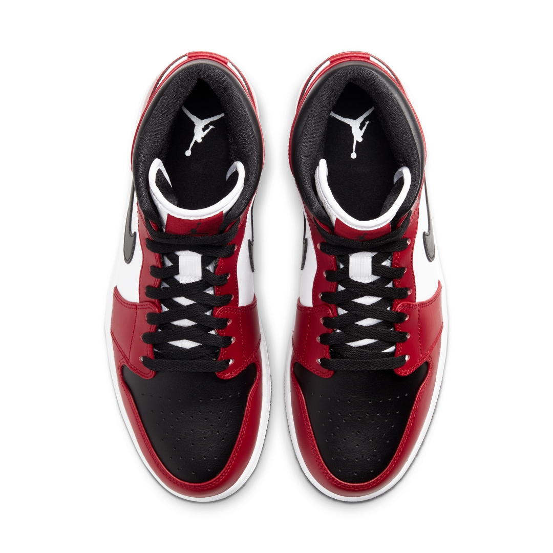 【2025年 12/17 リストック】NIKE AIR JORDAN 1 MID “Chicago Black Toe” (ナイキ エア ジョーダン ミッド “シカゴ ブラック トゥ”) [554724-069]