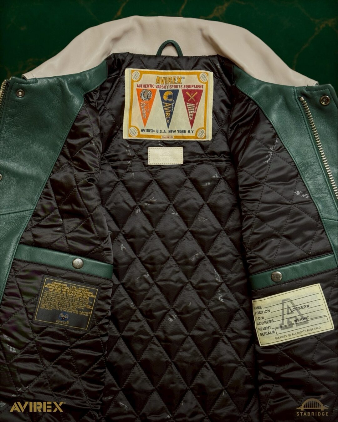 AVIREX × STABRIDGE “VARSITY JACKET CHIEF ROCKA”が2025年 12/27 発売 (アヴィレックス スタブリッジ “バーシティジャケット”)