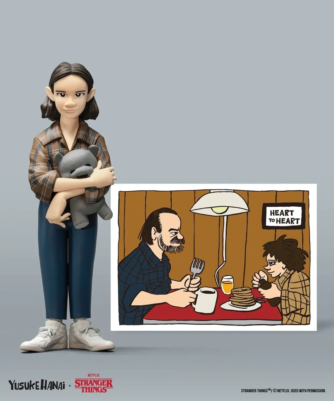花井祐介 × ストレンジャー・シングス「イレブン」のフィギュア “Heart to Heart”が予約販売 (Yusuke Hanai Stranger Things)