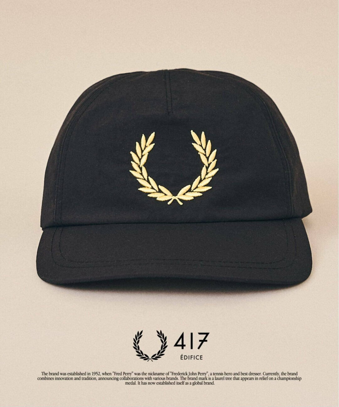 417 EDIFICE × FRED PERRY 別注 2026 SS "Bold Branding キャップ"が2026年 2月下旬 発売 (エディフィス フレッドペリー)