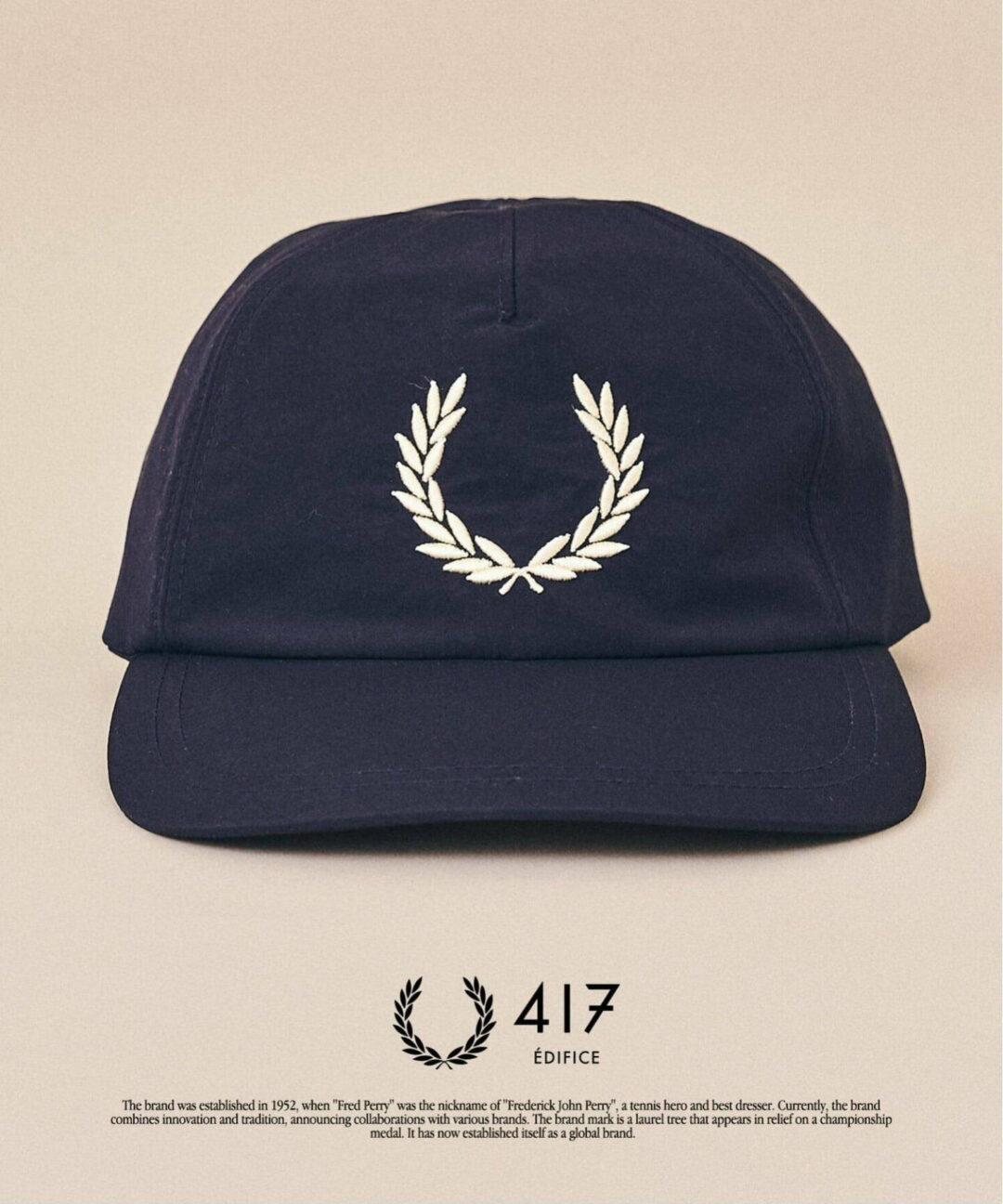 417 EDIFICE × FRED PERRY 別注 2026 SS “Bold Branding キャップ”が2026年 2月下旬 発売 (エディフィス フレッドペリー)