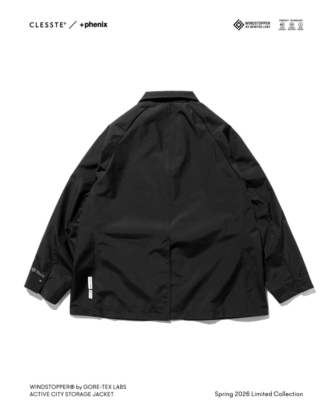 CLESSTE × Plus Phenix 2026 SS 別注 “WINDSTOPPER by GORE-TEX LABS ACTIVE CITY STORAGE JACKET”が1/31 発売 (クレスト プラスフェニックス ゴアテックス ウィンドストッパー ジャケット)