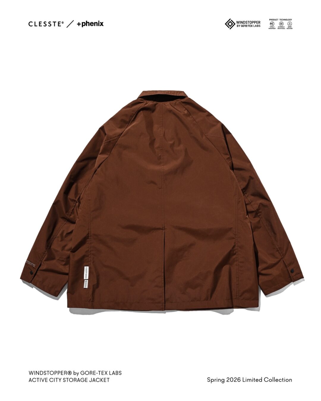 CLESSTE × Plus Phenix 2026 SS 別注 “WINDSTOPPER by GORE-TEX LABS ACTIVE CITY STORAGE JACKET”が1/31 発売 (クレスト プラスフェニックス ゴアテックス ウィンドストッパー ジャケット)