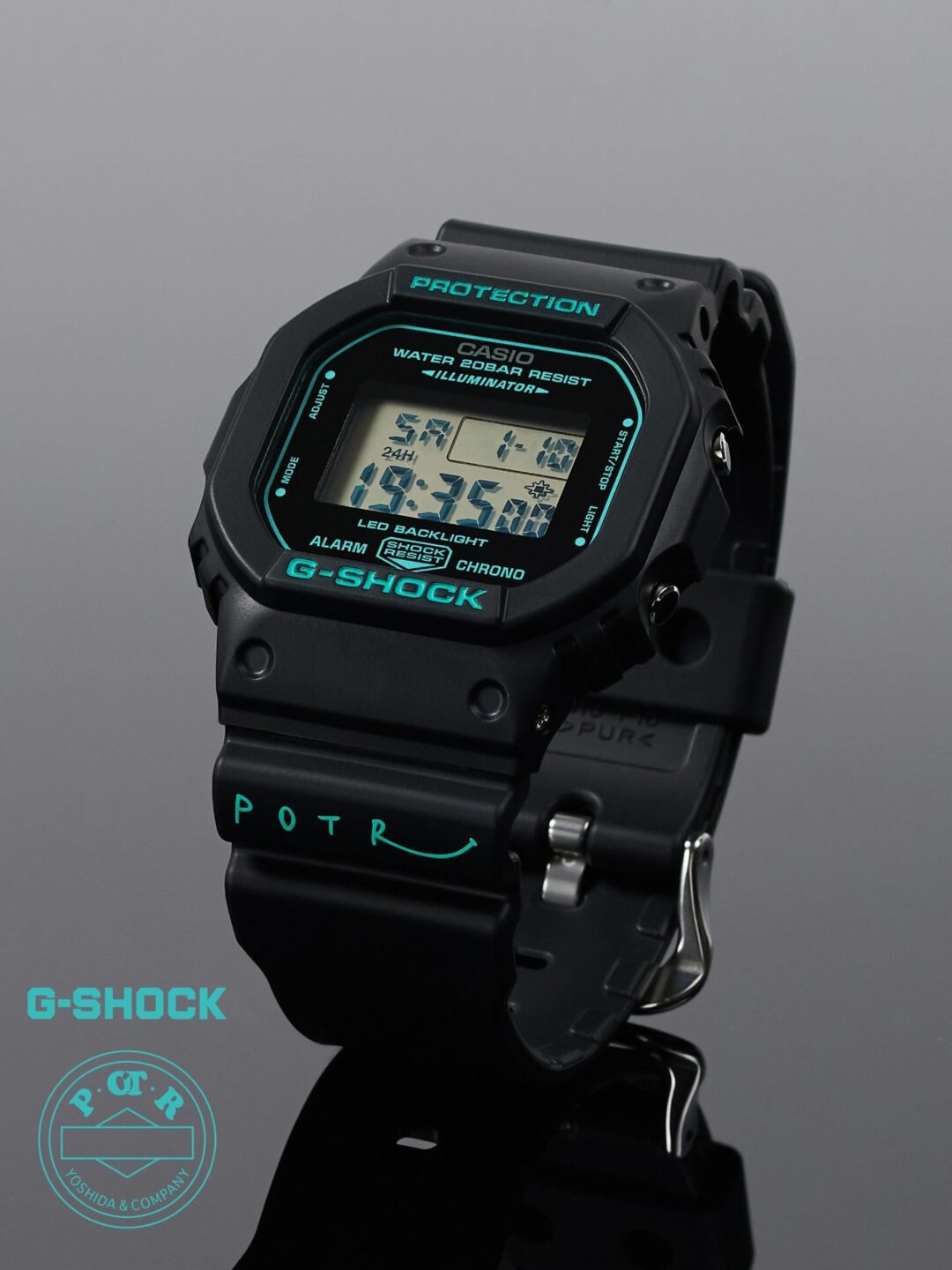 ターコイズブルーカラーのPORTER/POTR × G-SHOCK DW-5600が2026年 1/10 発売 (エムエイチエル ポーター Gショック)