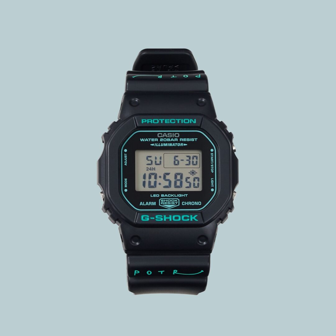 ターコイズブルーカラーのPORTER/POTR × G-SHOCK DW-5600が2026年 1/10 発売 (エムエイチエル ポーター Gショック)