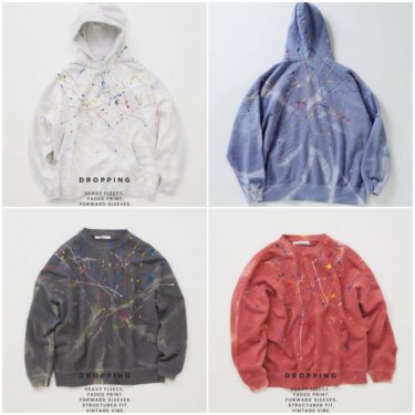 JOURNAL STANDARD 2026 SS "ドロッピング ペイント クルーネック スウェット & プルオーバー パーカー"が発売 (ジャーナルスタンダード)