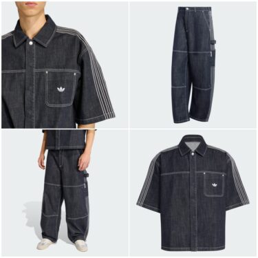 【2026年 1/9 発売】adidas Originals 2026 SS ”WORKWEAR Denim Short Sleeve Work Shirt & Denim Work Pants” (アディダス オリジナルス ワークウェア デニム SS シャツ パンツ) [KG6448/KG6450]
