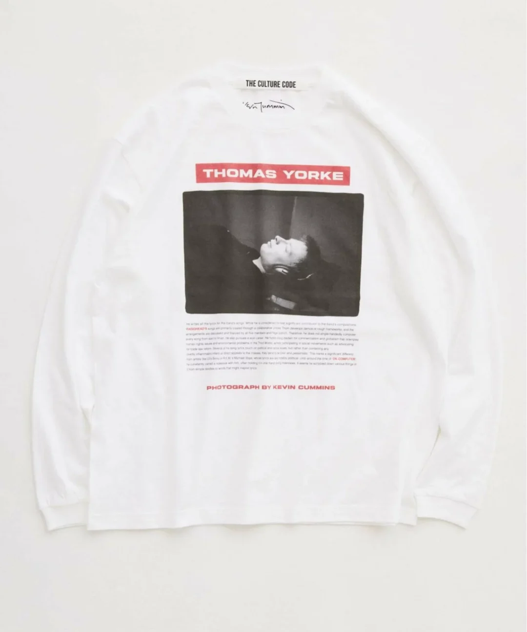 JOURNAL STANDARD relume / THE CULTURE CODE “レディオヘッド by Kevin Cummins” シリーズが2026年 2月下旬 発売 (ジャーナルスタンダード Radiohead)