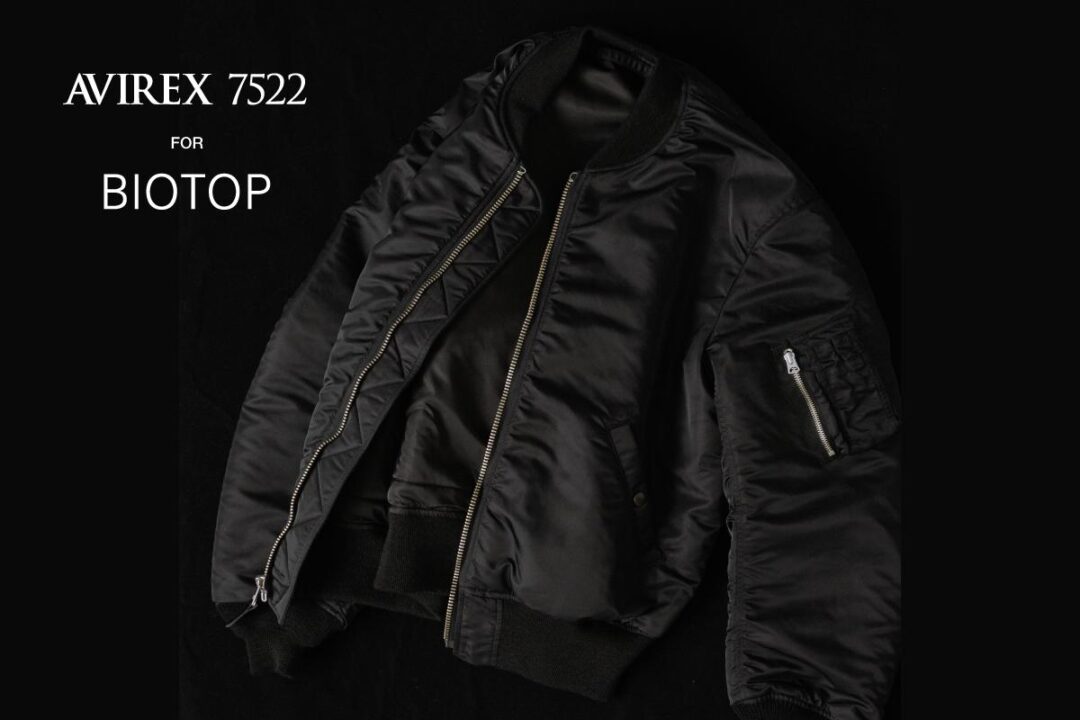 AVIREX7522 for BIOTOP 2026 SS “MA-1 EX”が1/10 発売 (アヴィレックス ビオトープ)