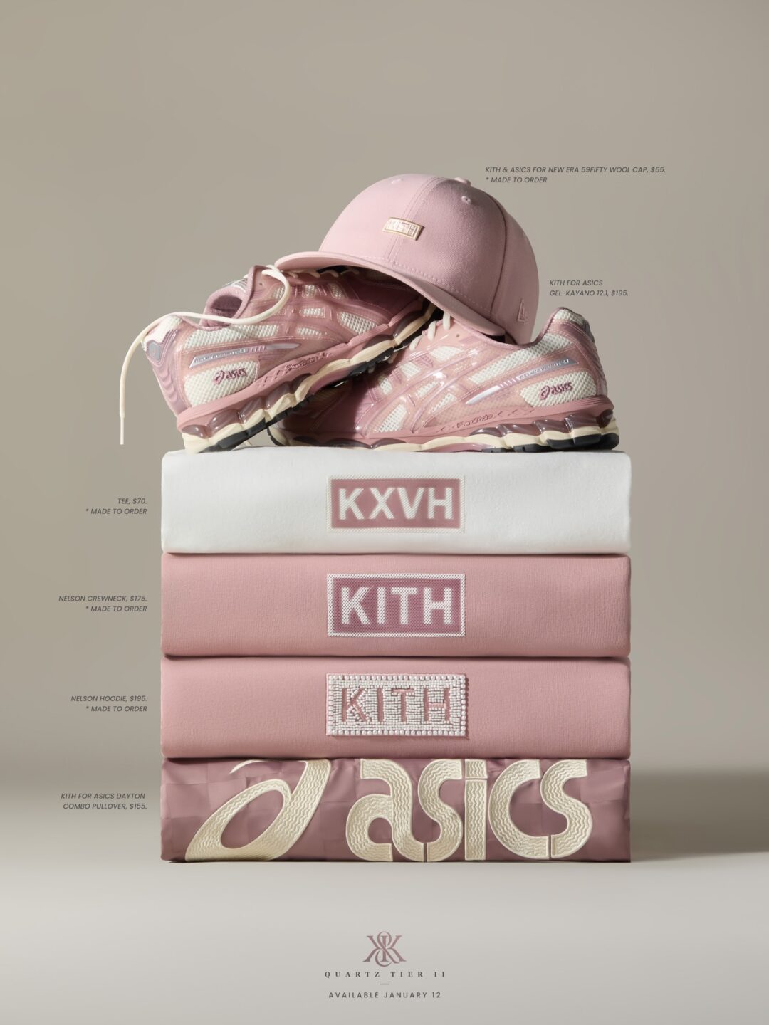【Kith for ASICS GEL-KAYANO 12.1 Loyalty Exclusive】MONDAY PROGRAM 2026年 1/12 発売 (キス アシックス ゲルカヤノ)
