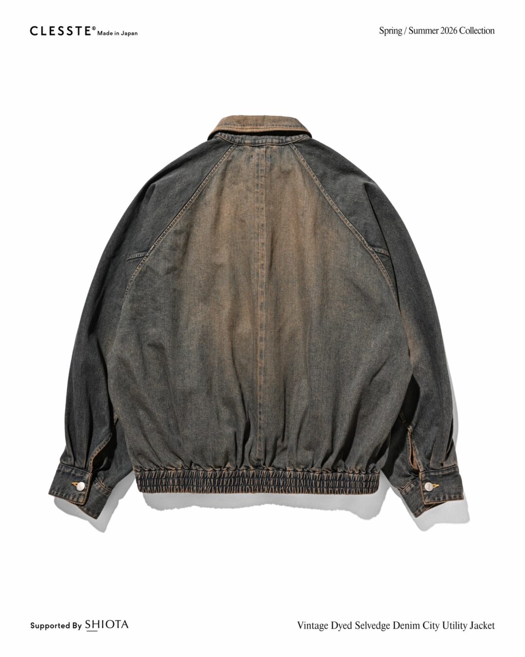 CLESSTE 2026 SS “VINTAGE DYED SELVEDGE DENIM CITY UTILITY JACKET & DYED SELVEDGE DENIM DOUBLE KNEE CURVED WORKER PANTS”が1/17 発売 (クレスト ビンテージ デニム ジャケット パンツ)