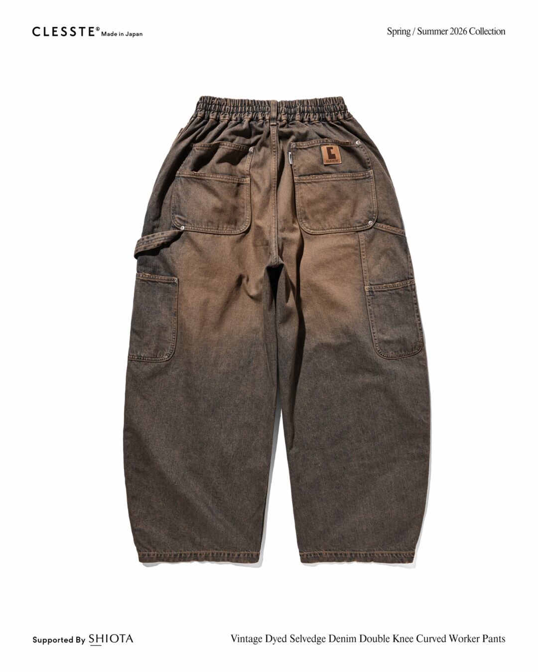 CLESSTE 2026 SS “VINTAGE DYED SELVEDGE DENIM CITY UTILITY JACKET & DYED SELVEDGE DENIM DOUBLE KNEE CURVED WORKER PANTS”が1/17 発売 (クレスト ビンテージ デニム ジャケット パンツ)