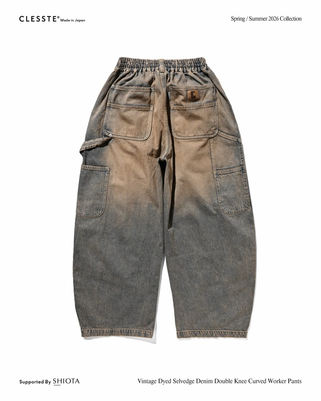 CLESSTE 2026 SS “VINTAGE DYED SELVEDGE DENIM CITY UTILITY JACKET & DYED SELVEDGE DENIM DOUBLE KNEE CURVED WORKER PANTS”が1/17 発売 (クレスト ビンテージ デニム ジャケット パンツ)