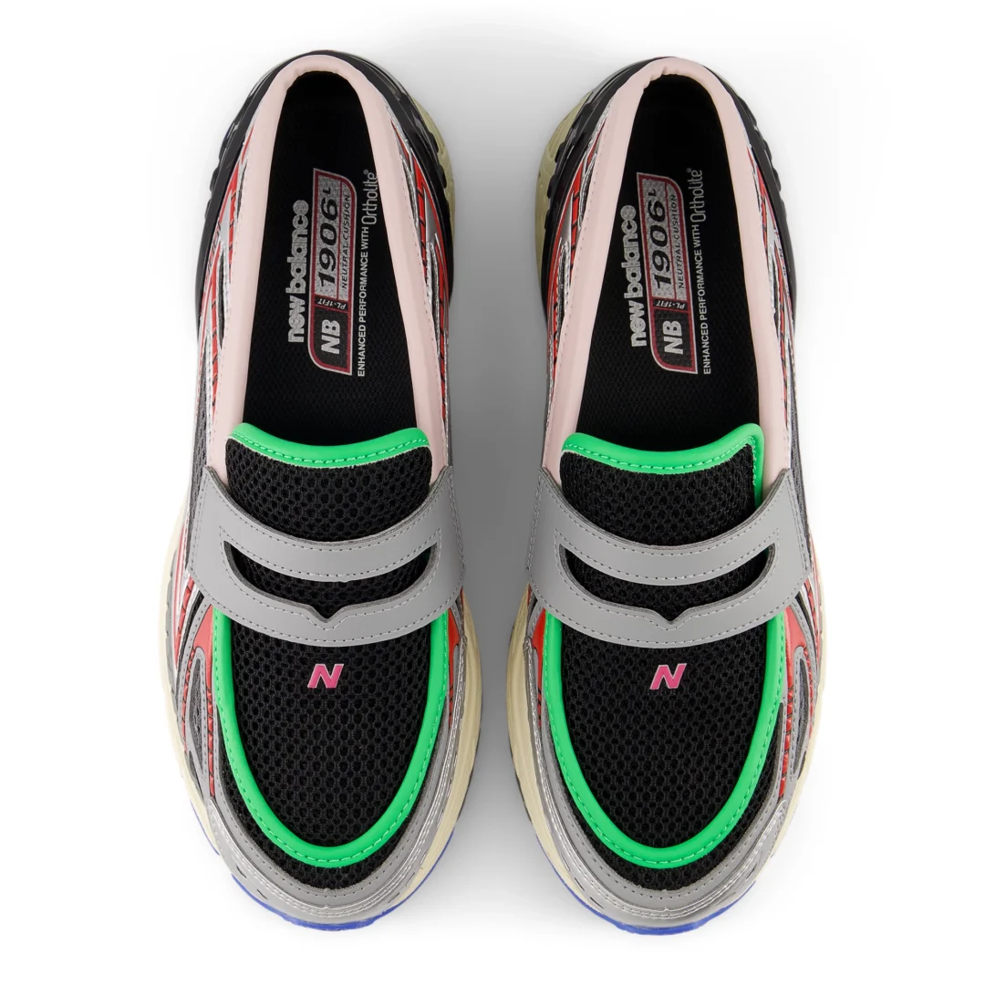 【海外発売】New Balance U1906 63V Loafer “Silver Metallic/Black/Fire Cracker” (ニューバランス ローファー) [U190663V]