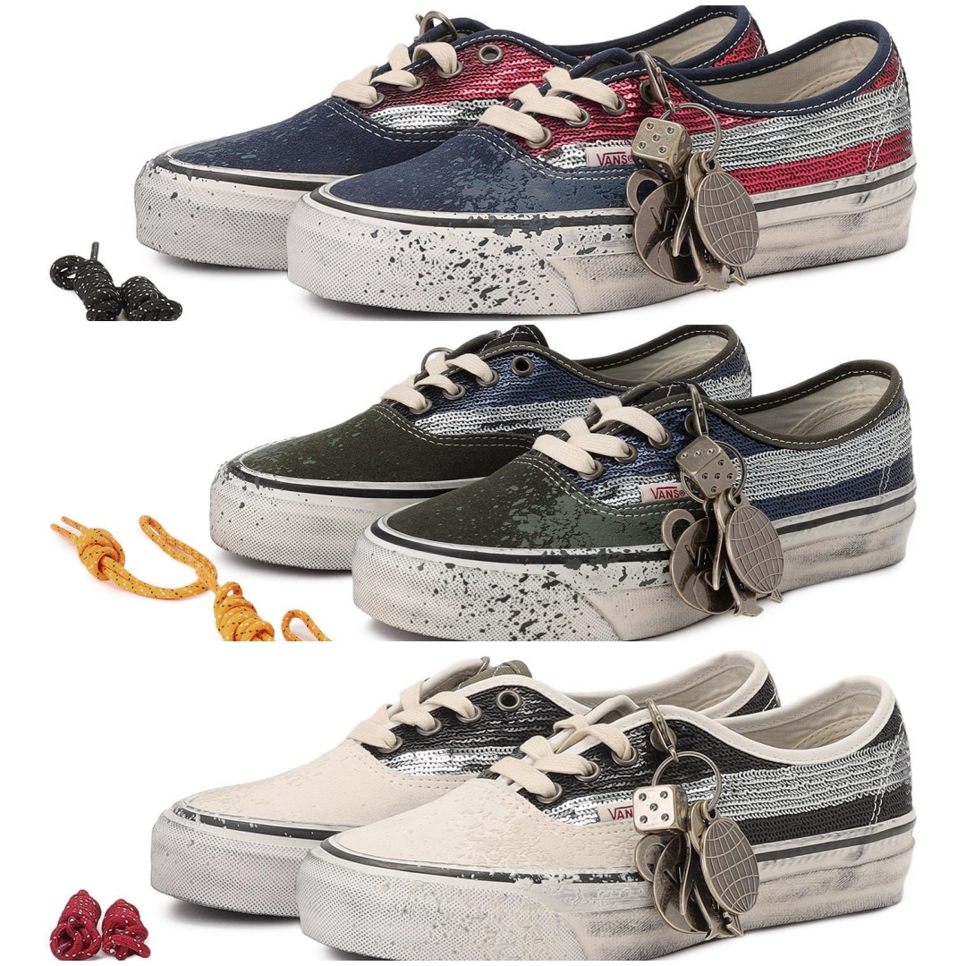 【2026年 2/1 発売】VANS PREMIUM AUTHENTIC 44 “Sequins/Distressed” (バンズ プレミアム オーセンティック “スパンコール/ユーズド加工”) [VN000DB8MCG/VN000DB824O/VN000DB8Z11]