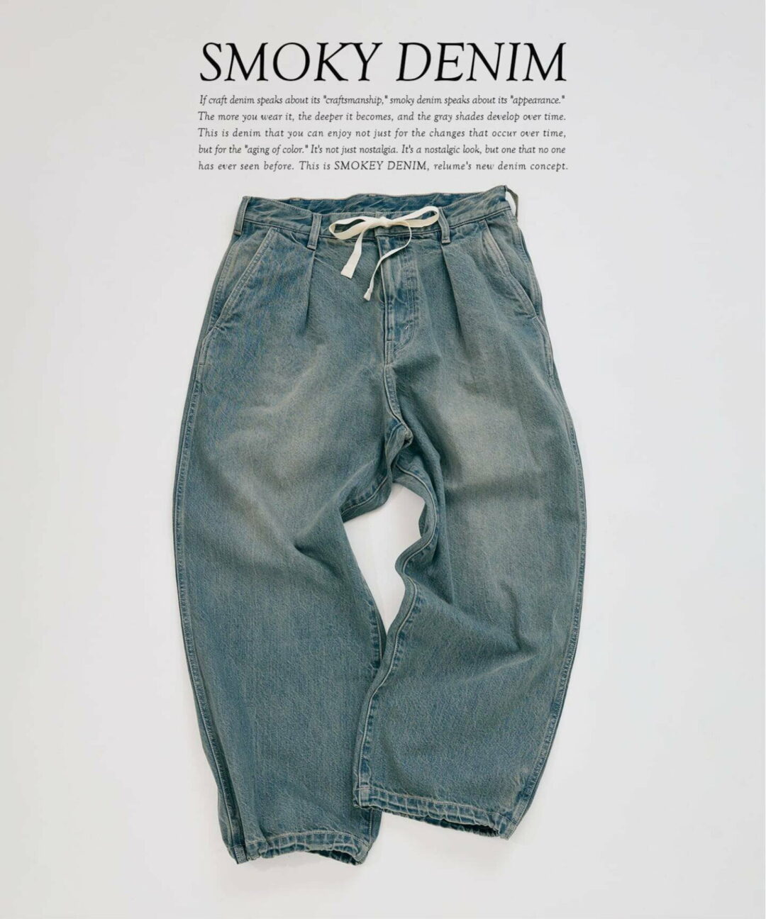 JOURNAL STANDARD relume 2026 SS スモーキーデニム 11oz “トジップブルゾン & ワイドパンツ 3型”が3月下旬 発売 (ジャーナルスタンダード)