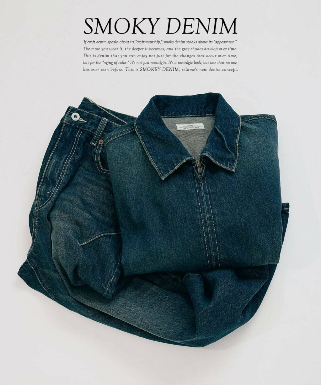 JOURNAL STANDARD relume 2026 SS スモーキーデニム 11oz “トジップブルゾン & ワイドパンツ 3型”が3月下旬 発売 (ジャーナルスタンダード)